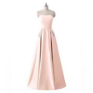 Blondie Nites Strapless Blush Gown